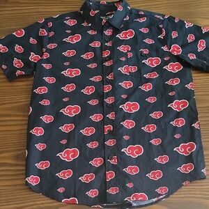 BOXLUNCH Naruto Shippuden Collection Men's Button-Down Short-Sleeve Shirt